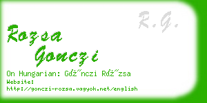 rozsa gonczi business card